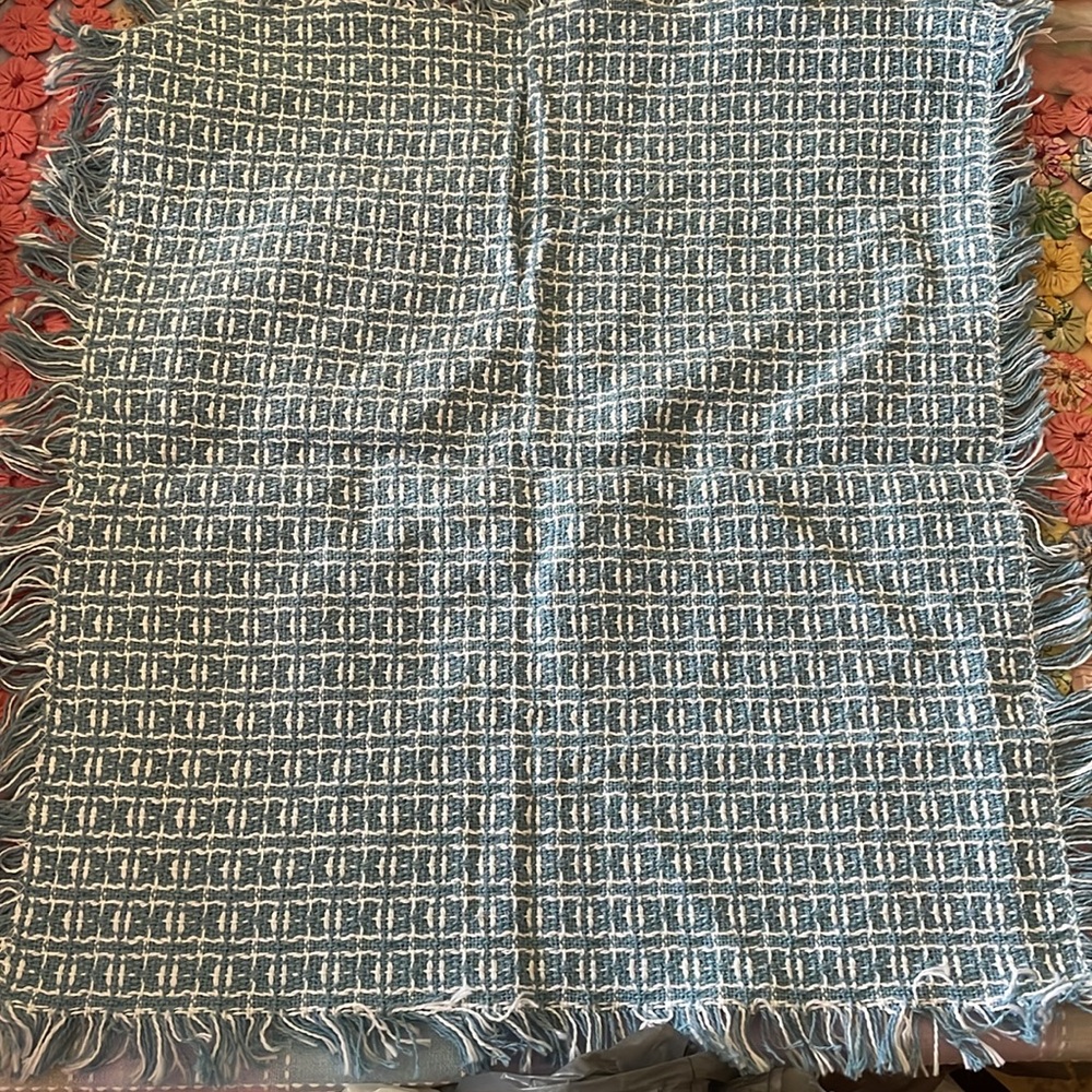 Ble white cotton weave country napkins 6 in total